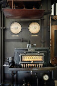 Machines in historic waterworks at the Hochablass, UNESCO world heritage historical water management, Augsburg, Bavaria, Germany