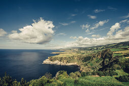 Coastal landscape in the Azores, Sao Miguel, Azores, Portugal, Atlantic Ocean, Atlantic Ocean, Europe