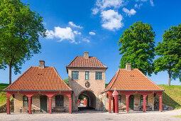 Kastellet (Zitadelle), Festung aus dem 17. Jahrhundert. Nordtor, einer von zwei Eingängen, Kopenhagen, Dänemark