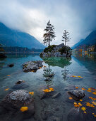 Hintersee in autumn, Berchtesgaden, Bavaria, Germany