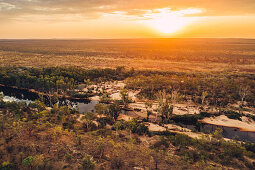 Luftaufnahme über der Kimberley Region, Westaustralien, Ozeanien,