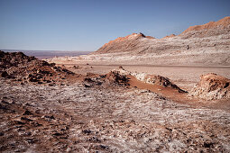 Salt formations in the &quot;Valle de la Luna&quot; (Moon Valley), San Pedro de Atacama, Atacama Desert, Antofagasta Region, Chile, South America