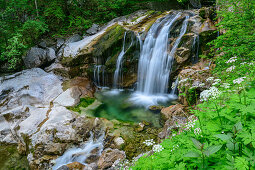 Waterfall in the Pöllatschlucht, Schwangau, Upper Bavaria, Bavaria, Germany