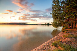 Abendstimmung am Rothsee, Roth, Mittelfranken, Franken, Bayern, Deutschland, Europa