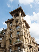 Quartiere Coppeda, Rome, Italy: one of the towers of the Palazzi degli Ambasciatori