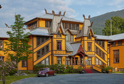 Das historische Hotel Dalen am Bandak - See in Dalen, Telemark, Norwegen, Europa 