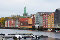 Trondheim, Speicherviertel am Nidelva, Bakklandet, Provinz Sör-Tröndelag, Tröndelag, Norwegen, Europa