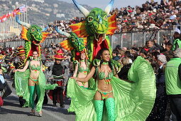 Parade zum Zitronenfest, Menton, Provence-Alpes-Côte d'Azur, Frankreich