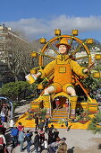 Oktoberfest-Installation für das Zitronenfest, Menton, Provence-Alpes-Côte d'Azur, Frankreich