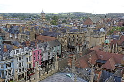 Blick auf die High Street, Oxford, Oxfordshire, England