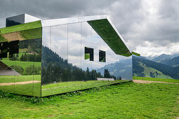 Spiegelhaus, Mirror House, Architect: Doug Aitken, Gstaad, Simmental, Bernese Alps, Bern, Switzerland