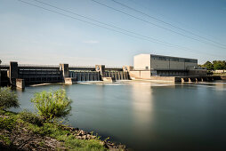 Hydroelectric power station, Bertoldsheim near MarkRennertshofen, Bavaria, Danube, Germany