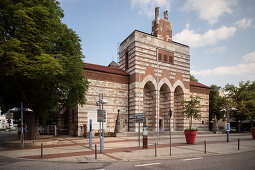 expressionistische Garnisionskirche St Johann Baptist, Neu-Ulm, Bayern, Deutschland