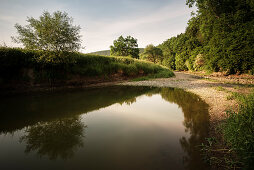 Natural phenomenon of the Danube infiltration between Immendingen and Möhringen, Tuttlingen district, Baden-Württemberg, Danube, Germany