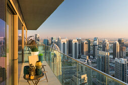 View from an apartment over the Dubai Marina, Dubai, United Arab Emirates