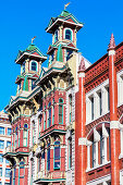 Gebäude auf der 5th Avenue, Gaslamp Quarter, San Diego, Kalifornien, Vereinigte Staaten von Amerika,