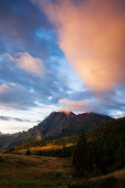 Sunrise on Monte Bivera in the Eastern Carnic Alps in the province of Udine in the Friuli Venezia Giulia region. Italy