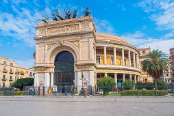 Politeama Theater, Palermo, Sicily, Italy, Europe