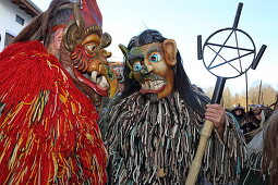 Perchtenlauf an Weihnachten, Kirchseeon, Oberbayern, Bayern, Deutschland