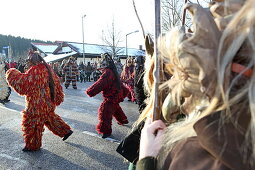 Perchtenlauf an Weihnachten, Kirchseeon, Oberbayern, Bayern, Deutschland