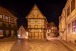 Denkmalgeschütztes Fachwerkhaus, Finkenherd, Unesco-Welterbe, Quedlinburg, Sachsen-Anhalt, Deutschland