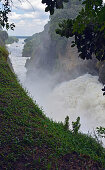 Uganda; Northern Region on the border with the Western Region; Murchison Falls National Park; on the Victoria Nile; The spray and thundering whirlpools of the Murchison waterfall