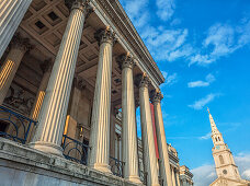 National Gallery, Trafalgar Square, London, England, Vereinigtes Königreich
