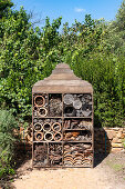 Insektenhotel im Garten von Babylonstoren, alte Farm, Weinfarm, Franschhoek, Provinz Westkap, Stellenbosch, Cape Winelands, Südafrika, Afrika