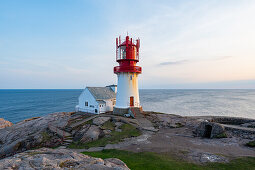  Norway, Lindesnes, Lindesnes Fyr, lighthouse, sunset 