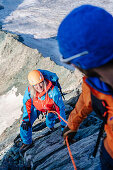  Austria, East Tyrol, Kals, Großglockner, Climbing on the Stüdlgrat 