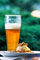 Bread Dumpling with Mushrooms and Beer