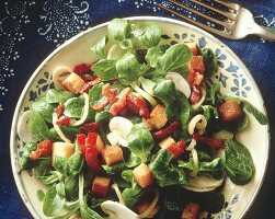 Westfälischer Feldsalat mit Speck & Champignons