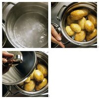 Steaming potatoes