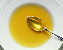 Chicken Stock with Spoon