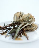 Baked fennel with honey and rosemary