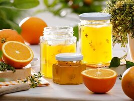 Orangengelee mit Zitronenthymian