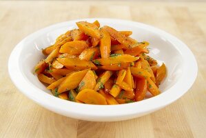 Cooked carrots with parsley