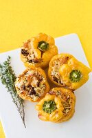 Stuffed yellow peppers