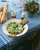 Avocado salad with pecans