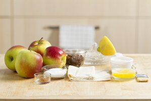 Ingredients for apple strudel