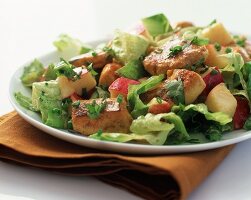 Salad with Apples and Pork