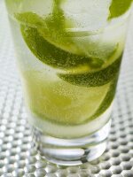 A glass of Mojito (close-up)