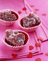 Heart Candies in Cupcake Liners