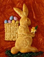 Easter Bunny in yeast dough