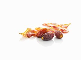 Dates and fried bacon