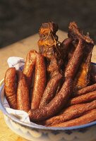 Selchwurst (smoked sausage) and smoked ribs
