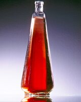 Close-up of bottle of raspberry vinegar