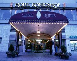 Entrance of Hotel Konigshof, Munich, Germany