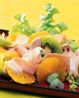 Kiwi - Orangen - Salat m. Putenbrust 