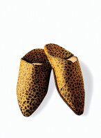 Babouches, marokkanische Pantoffeln, im Leopard-Look